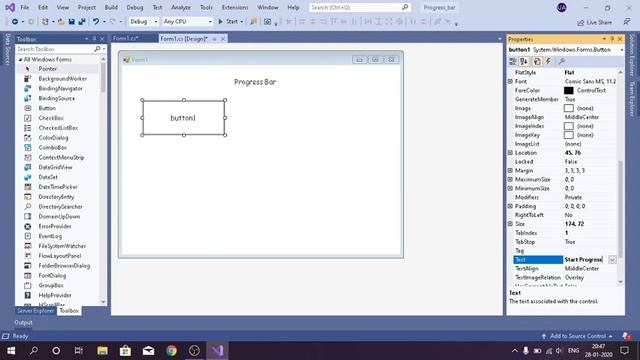 Progress bar in windows form application in visual studio using c# | how to create progress bar c#. смотреть онлайн