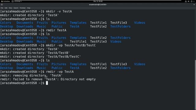 Linux Fundamentals Part I - 4. BLC - Linux File Commands - Rmdir - Lesson 25 смотреть онлайн