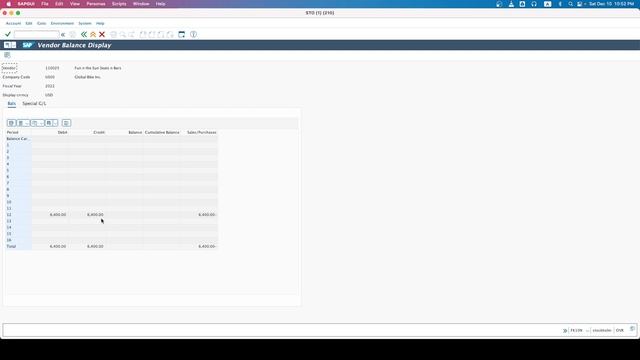 SAP Materials Management | Step 14: Display Vendor Line Items | Mac OS смотреть онлайн