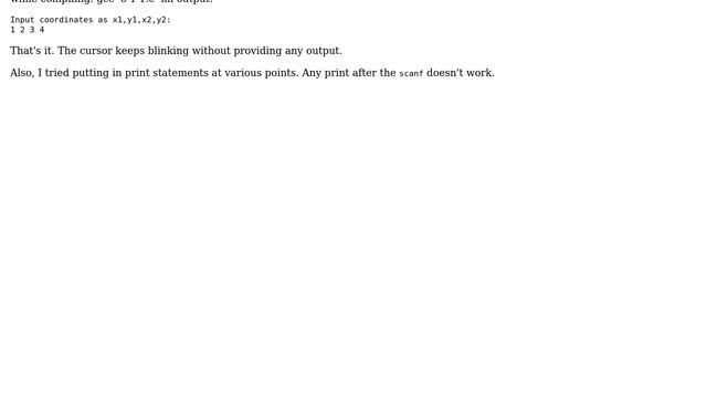 Ubuntu: I get a blinking cursor instead of output when running this C program in Ubuntu смотреть онлайн