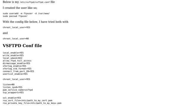 DevOps & SysAdmins: Cant restrict FTP access to www directory - CentOS7 смотреть онлайн