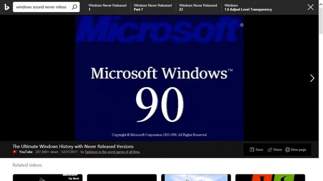 The Ultimate Windows History with Never Released Versions Bing video Internet Explorer 6 5 2019 смотреть онлайн