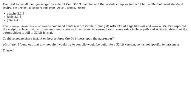 DevOps & SysAdmins: How to compile 64 bit apache modules on CentOS? смотреть онлайн