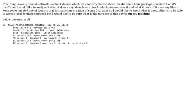 unexpected network loopback device on linux смотреть онлайн