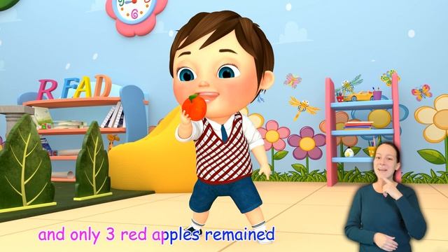 Five Red Apples | The Apple Song | Nursery Rhymes and Kids Songs | BABY Angel ASL For Kids #8 смотреть онлайн