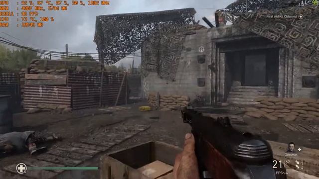Call of Duty WWII Story mod game play ultra setting on 1060 g1 gaming 6gb oc смотреть онлайн