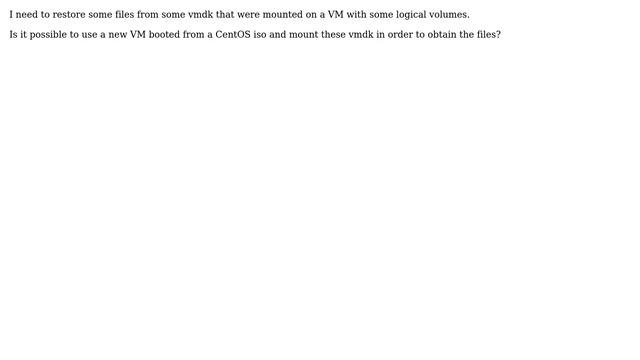 Unix & Linux: Restore files from vmdk with logical volumes смотреть онлайн