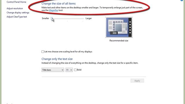 Change font and other items size in Windows 7, 8, 8.1, 10 смотреть онлайн