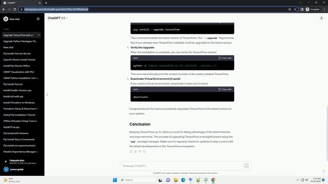pip install upgrade tensorflow смотреть онлайн