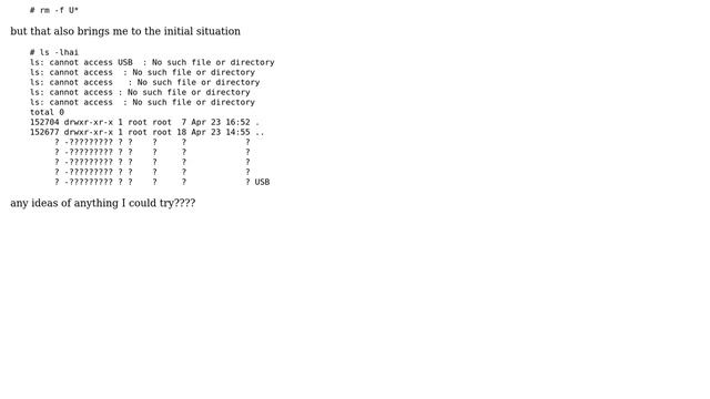 Unix & Linux: Files that do not exist, prevent me from deleting them, corrupted filesystem смотреть онлайн