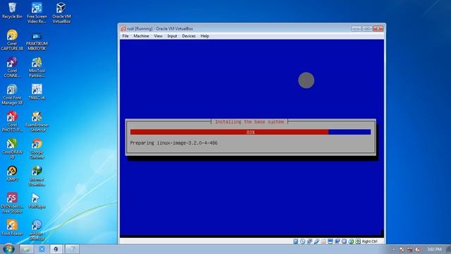 Installation debian 7 type CLI via virtual box смотреть онлайн