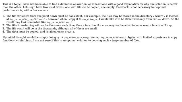 Optimal Linux copy command for large number of files смотреть онлайн