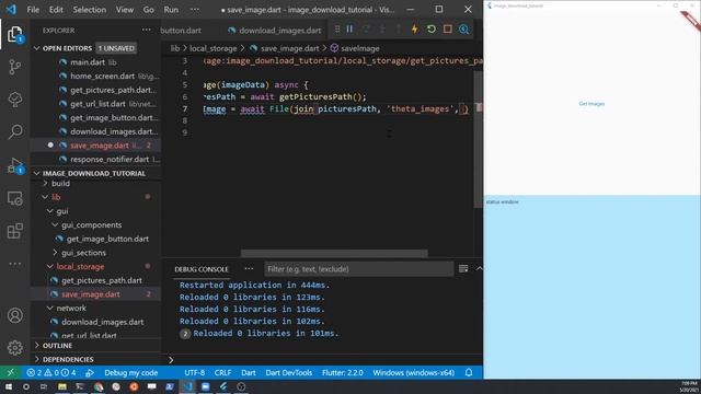 Save Flutter Network Images to Windows Pictures Folder - 7/8 смотреть онлайн
