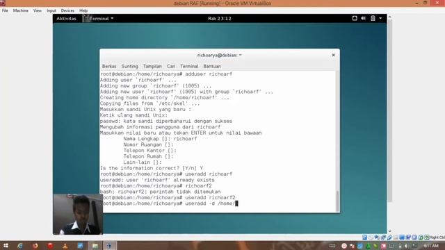 MANAJEMEN USER DAN GROUP MELALUI DEBIAN смотреть онлайн