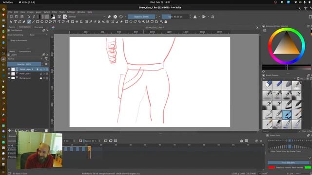 LIVE with Krita 2D Animation - Quick Gun Draw Animation смотреть онлайн