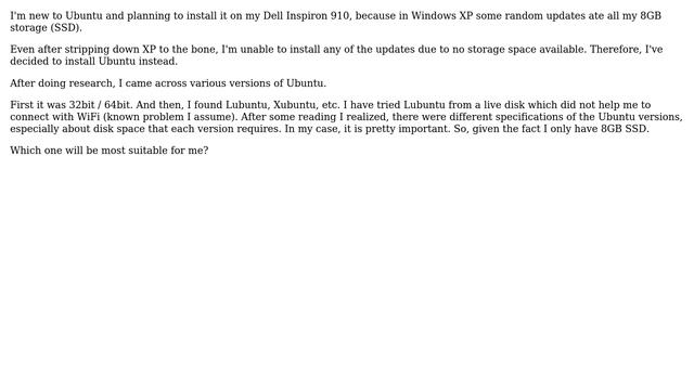 Ubuntu: What version? dell inspiron 910 8GB смотреть онлайн
