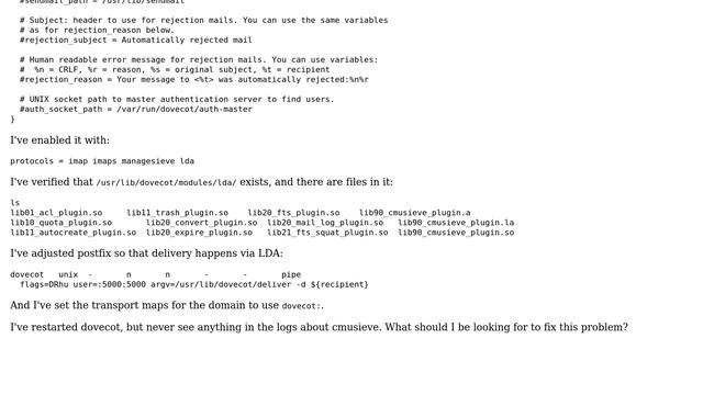 Verifying that sieve is working within dovecot смотреть онлайн