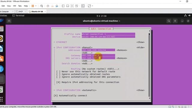 How To Static IP Address In Ubuntu Server