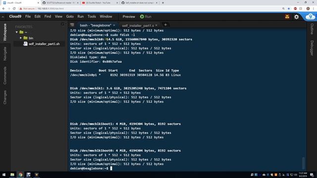 SCUTTLE Robot - Check boot drive space in Debian on Beaglebone Blue смотреть онлайн