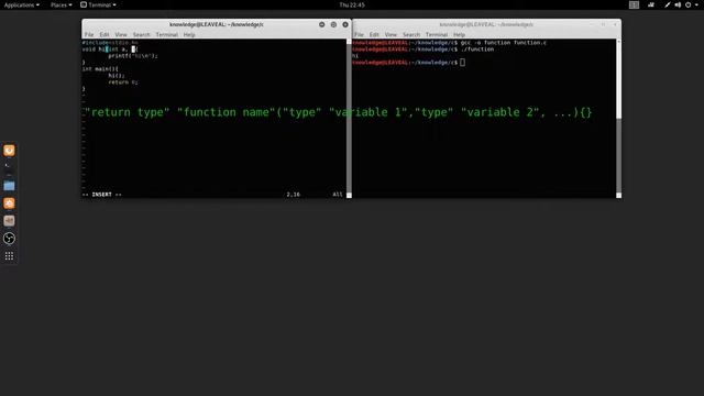 C Programming create function tutorial in Linux смотреть онлайн