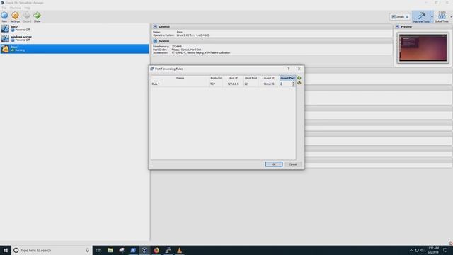 Port forwarding pe VirtualBox pentru accesare linux prin SSH de pe statia locala смотреть онлайн