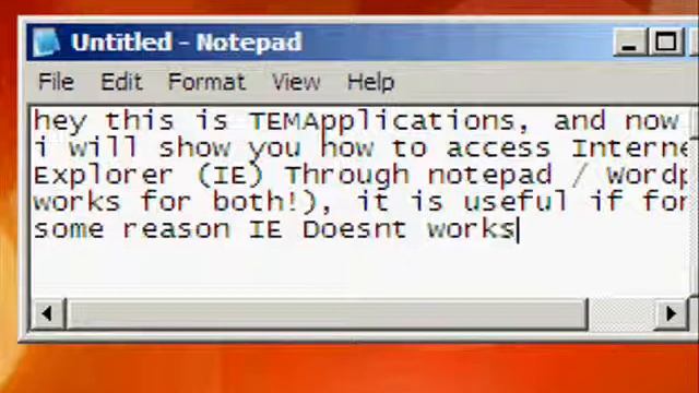 How to reach Internet Explorer Using Notepad смотреть онлайн