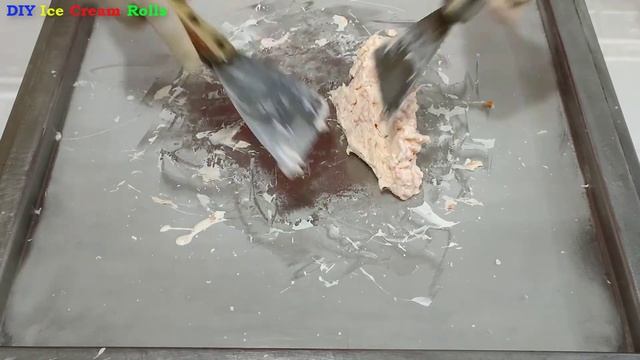 ASMR -Tomato Ice Cream Rolls /how to make Tomato Ice Cream with Ketchup смотреть онлайн