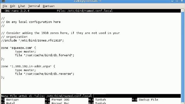KONFIGURASI DNS SERVER (Debian 6) смотреть онлайн