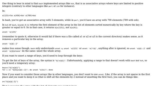 Unix & Linux: How to unset range of array in Bash? (2 Solutions!!) смотреть онлайн