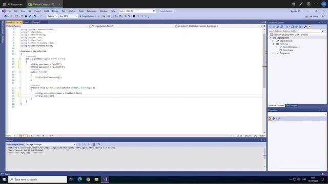 C#: Windows Forms Login Screen смотреть онлайн