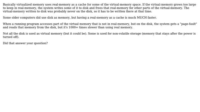 Why aren't all the disks contents in virtual memory? (5 Solutions!!) смотреть онлайн