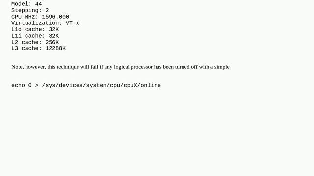 Unix: Checking if HyperThreading is enabled or not? смотреть онлайн