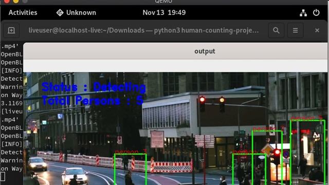 Human detection application(Python) on Fedora смотреть онлайн