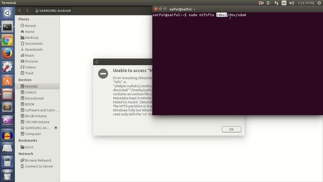 mount error NTFS problem in linux смотреть онлайн