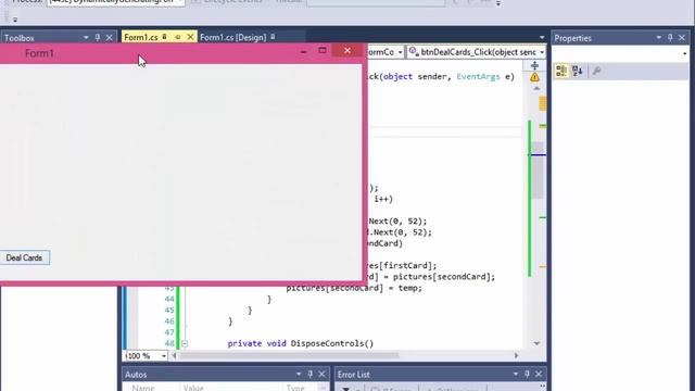 C# Programming Challenge: Shuffle & Display Cards PART 2 (dynamically generate PictureBoxes) смотреть онлайн