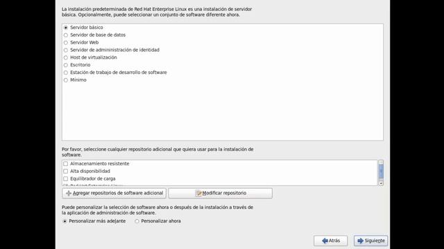 Instalación de Red Hat Linux en modo servidor смотреть онлайн