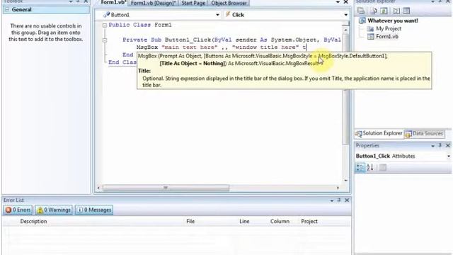 How to get a pup-up window in vb 08 смотреть онлайн