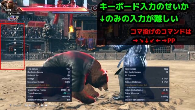 鉄拳 TEKKEN 8: TIPS: キーボードでのKumaのミスしないコマ投げ入力: →N↓↙←→PP смотреть онлайн