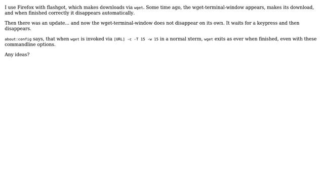 Ubuntu: firefox-wget-window doesnt close after download смотреть онлайн