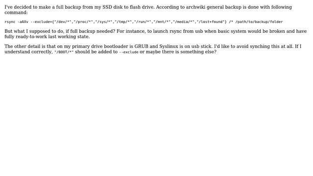 Unix & Linux: Backup to flash drive using rsync смотреть онлайн