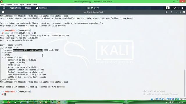 VULNERABILITY SCANNING USING NMAP IN KALI LINUX | ETHICAL HACKING & CYBER SECURITY COURSE смотреть онлайн