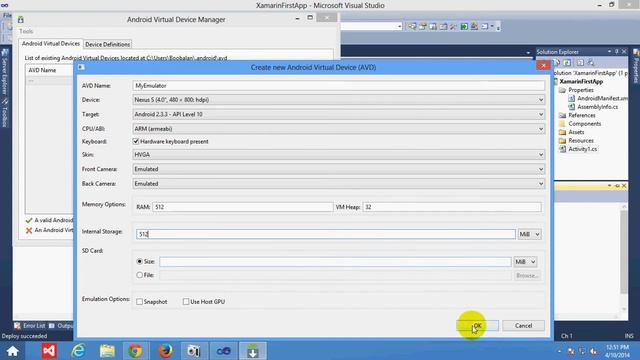 How to run Android Emulator in Visual Studio using Xamarin смотреть онлайн