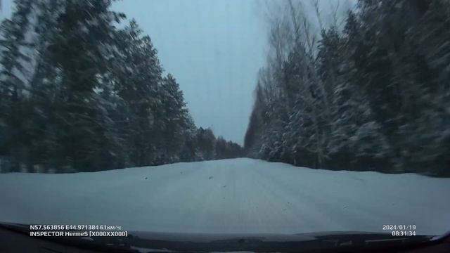 п. Варнавино - п. Красный луч (Стеклозавод). Январь 2024 (#Варнавинский_район, #Нижегородская_обл.) смотреть онлайн