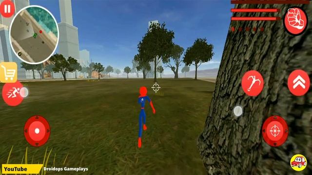 Süper Kahraman Çöp Adam #16 - Spider Stickman Rope Hero Crime City - Android Gameplay смотреть онлайн
