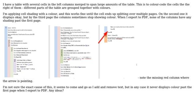 Unix & Linux: Cell shading not shown when table rows break over pages смотреть онлайн