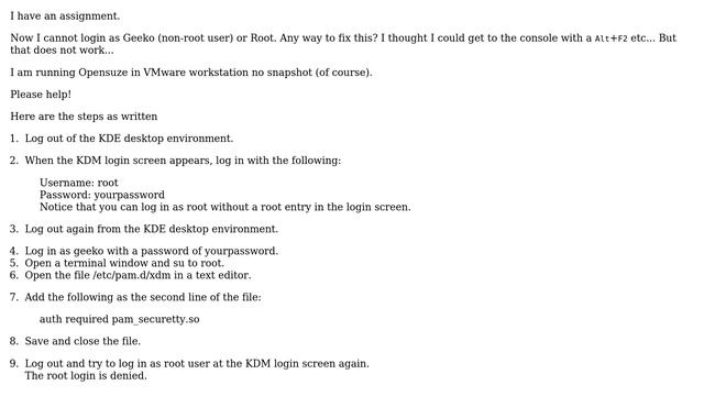 Locked out of Opensuse after editing etc/pam.d/xdm (2 Solutions!!) смотреть онлайн