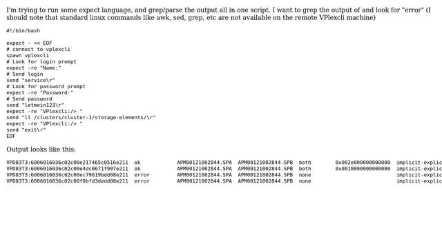 Unix & Linux: grep output of expect script (2 Solutions!!) смотреть онлайн