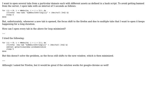 Unix & Linux: Start multiple Firefox tabs (with 5 seconds interval) Minimized From Bash script смотреть онлайн