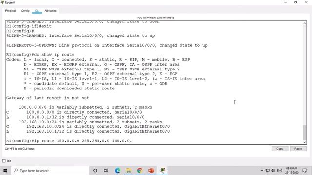 11 IPV4 Static Routing CONFIG смотреть онлайн