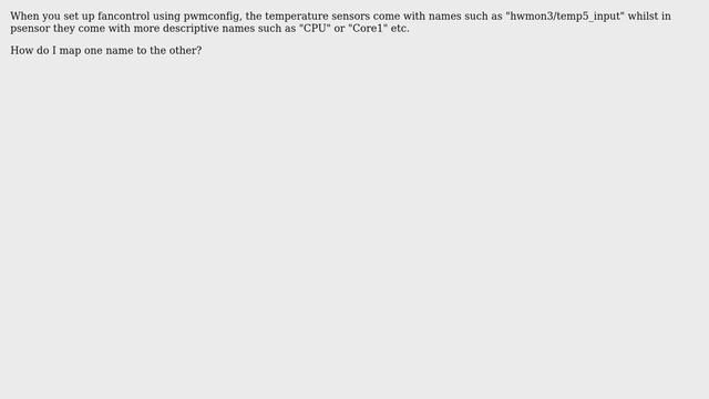 Unix & Linux: pwmconfig and psensor linking temperature sensors? смотреть онлайн